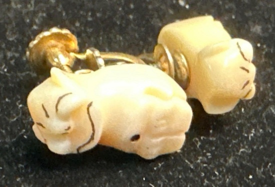 Pair of Billikan Screw Back Earrings