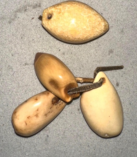 4 Old Yupik Eskimo Ivory Bolos