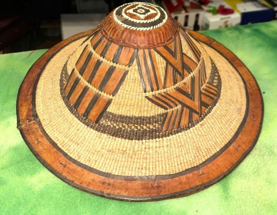 Authentic African Tribal Hat 16 3/4" Circumference