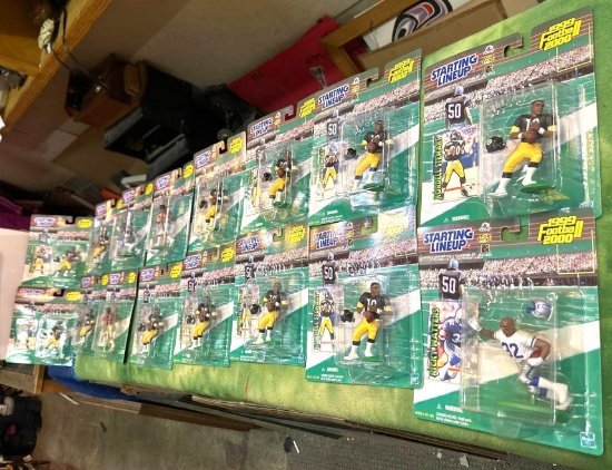 16 NIB Starting lineup Football Action Figures from 1990's