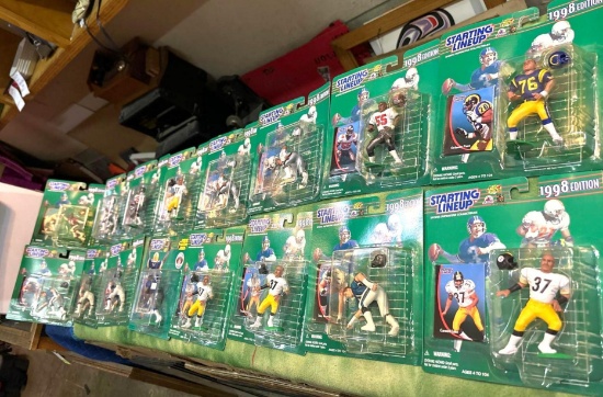 16 New in packages 1990's Starting Line up Football Action Figures