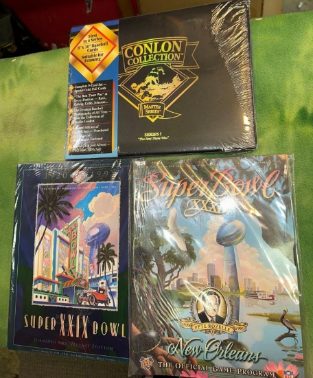 Conlon Collection Series I and 2 Super Bowl Game Progams- All Still Sealed
