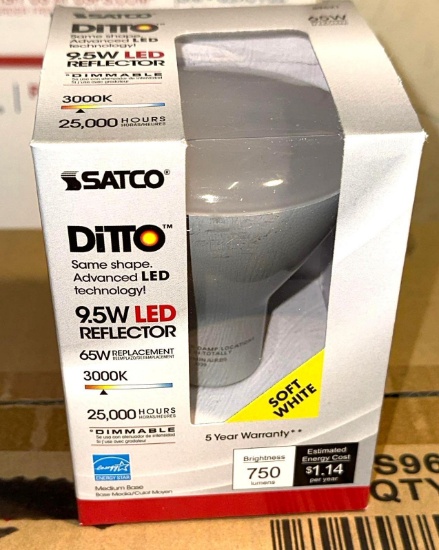 New Case of 12 Satco Ditto 65w Led Light Bulbs
