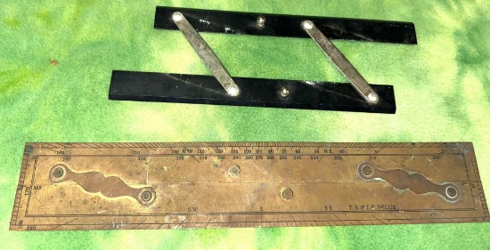 2 Vintage Rulers - 1 is all Brass 18" Long