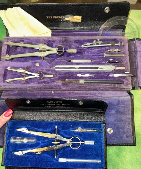 2 Vintage Drafting Sets