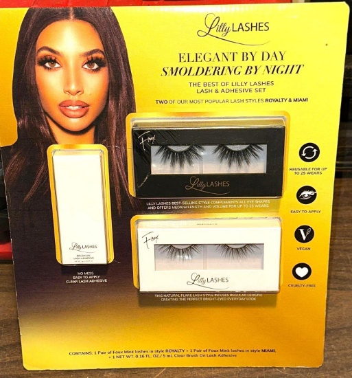 New Lilly Lashes Set of 2 Royalty & Miami