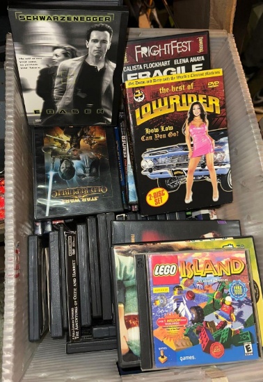 Crate Full of DVDs and PC Games