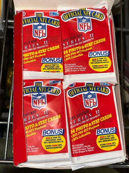 38 Sealed Packs of NFL Fan Kit Series II Cards from 1990