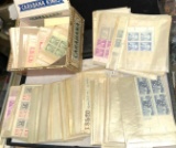 Hundreds of Vintage 4 Plate Block Stamps- All in Mint Condition