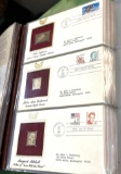 Album Full of 22kt Gold Replicas of United States Stamps