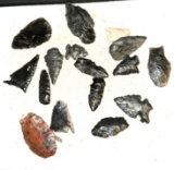 Lot of Obsidian Arrowheads