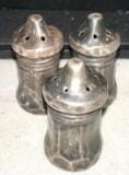 3 Sterling Silver Salt and Pepper Shakers-