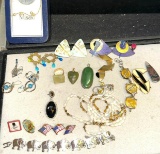 Lot of Jewelry- Gemstone Pendants, Misaki Necklace and more