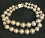 Sterling Silver Graduated Bead Bracelet