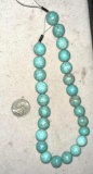 Large 15mm Turquoise Bead Necklace- Needs Clasp