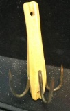 Old Eskimo Ivory and Iron Graber Tool for Seals or Walrus