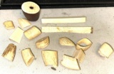 16 Old Pieces of Mammoth or Mastodon Ivory