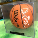 Alonzo Mourning Autographed Basketball in Case