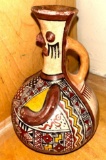 Colorful Peruvian Effigy water Jar- Middle 19th Century
