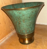 Signed Carl Sorensen Art Deco Verdigris Bronze Vase- Early 20th Century
