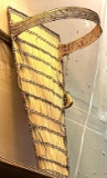 California Tribal Cradle Board Made From Tule and Leather pouch - 1940's or Older