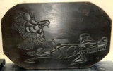 North West Coast Carving of an Orca and Eagle Signed 