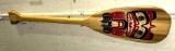 Native American Boat Paddle with Painting Signed 