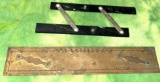 2 Vintage Rulers - 1 is all Brass 18