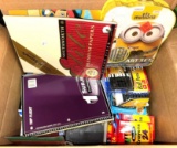 New Spiral Notebooks, Pens, Crayons and Assorted art/ school supplies