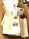Over 300 Envelopes with US Postage Stamps- Some Dating From WW2 & 1970s