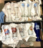 2 Boxes of Beer Glasses and Shot Glasses
