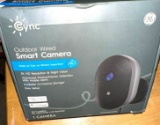 NIB GE Cync Outdoor Wired Smart Camera 2k HD Resolution and Night Vision