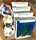 4- Xbox 360 Consoles w/Cords, 3 Sega Dreamcast Controllers & 2 Video Games