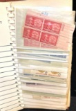 Album Full of Vintage 4-plate Block Stamps