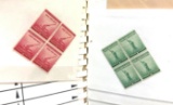 Album Full of Vintage Stamps- including some 4-plate Block Stamps