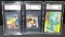 3 Slabbed and Graded Pokemon Cards