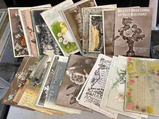 40 Vintage Postcards early 1900's- some with stamps