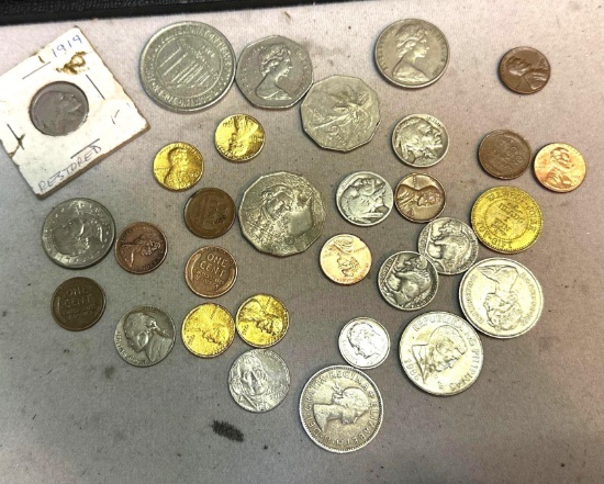 Lot of US and Foreign Coins