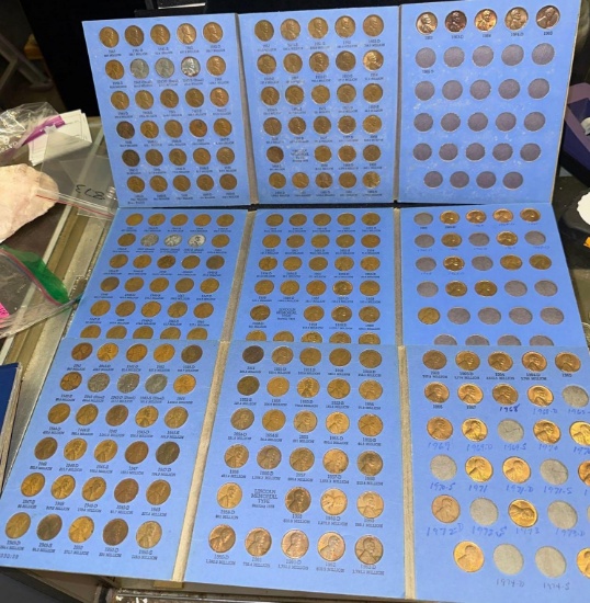 3 Folders of Lincoln Cents