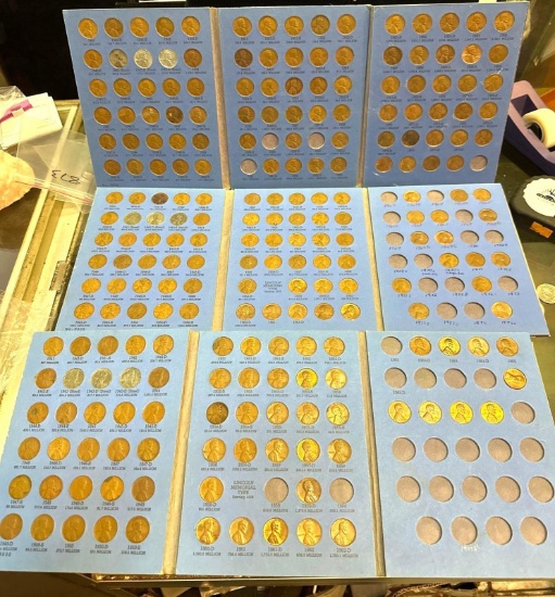 3 Folders of Lincoln Cents