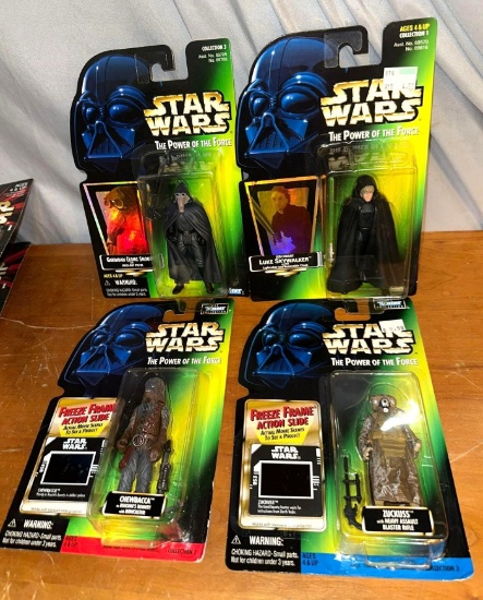 4 NEW In package 1990's Star Wars Action Figures