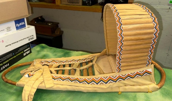 Old Apache Native American Cradle Board 30" Long