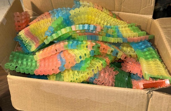 Box Full of Toy Track for Cars