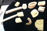 10 Pieces of Old Mammoth or Mastodon Ivory