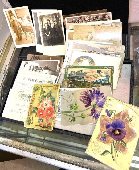 40+ Vintage Postcards- some with Stamps