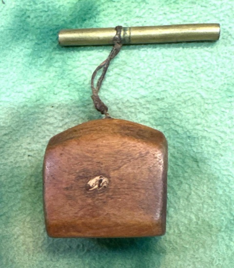 Rare Box For Holding Caps for a Muzzle Loading Flint Lock rifle 19th Century- Eskimo