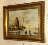 Old Framed Artwork Signed 12