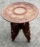 Inlaid and Beautifully Carved Wood Table 18