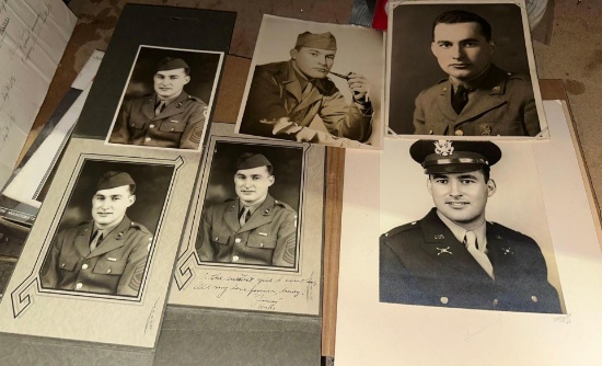 Six Photographs of Army Sergeant in 1943