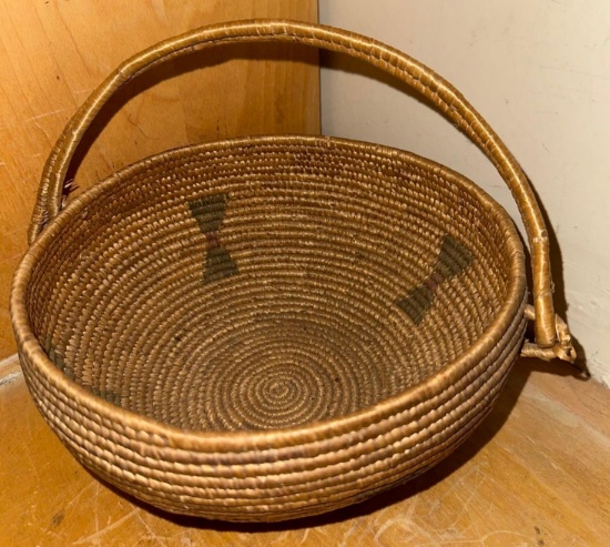 Antique Eskimo Basket 8" Diameter